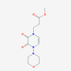 molecular formula C12H17N3O5 B6461946 methyl 3-[4-(morpholin-4-yl)-2,3-dioxo-1,2,3,4-tetrahydropyrazin-1-yl]propanoate CAS No. 2549042-45-5