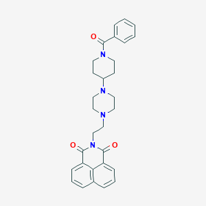 3-{2-[4-(1-benzoylpiperidin-4-yl)piperazin-1-yl]ethyl}-3-azatricyclo[7.3.1.0^{5,13}]trideca-1(13),5,7,9,11-pentaene-2,4-dione