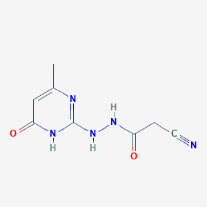 molecular formula C8H9N5O2 B6462028 2-cyano-N'-(4-methyl-6-oxo-1,6-dihydropyrimidin-2-yl)acetohydrazide CAS No. 2549033-97-6
