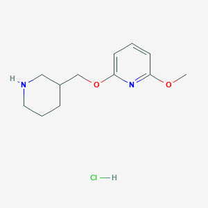 molecular formula C12H19ClN2O2 B6462042 2-methoxy-6-[(piperidin-3-yl)methoxy]pyridine hydrochloride CAS No. 2549018-12-2