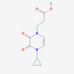 molecular formula C10H12N2O4 B6462084 3-(4-cyclopropyl-2,3-dioxo-1,2,3,4-tetrahydropyrazin-1-yl)propanoic acid CAS No. 2549034-36-6