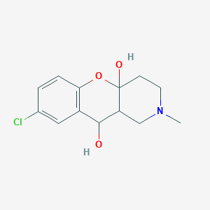 molecular formula C13H16ClNO3 B6462095 12-chloro-6-methyl-2-oxa-6-azatricyclo[8.4.0.0^{3,8}]tetradeca-1(14),10,12-triene-3,9-diol CAS No. 2549028-67-1