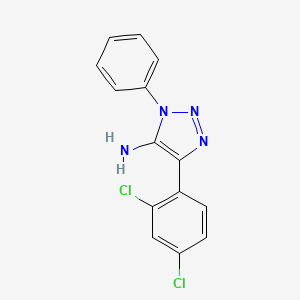 molecular formula C14H10Cl2N4 B6462130 4-(2,4-dichlorophenyl)-1-phenyl-1H-1,2,3-triazol-5-amine CAS No. 2548978-49-8