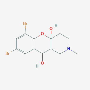 molecular formula C13H15Br2NO3 B6462137 12,14-dibromo-6-methyl-2-oxa-6-azatricyclo[8.4.0.0^{3,8}]tetradeca-1(14),10,12-triene-3,9-diol CAS No. 2548992-23-8
