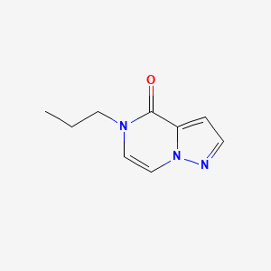molecular formula C9H11N3O B6462138 5-propyl-4H,5H-pyrazolo[1,5-a]pyrazin-4-one CAS No. 2325803-51-6