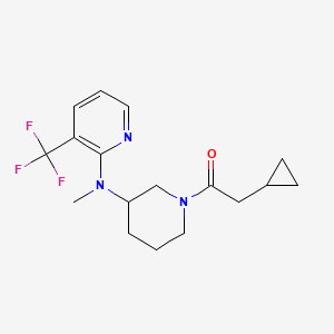 molecular formula C17H22F3N3O B6462224 2-cyclopropyl-1-(3-{methyl[3-(trifluoromethyl)pyridin-2-yl]amino}piperidin-1-yl)ethan-1-one CAS No. 2549036-27-1
