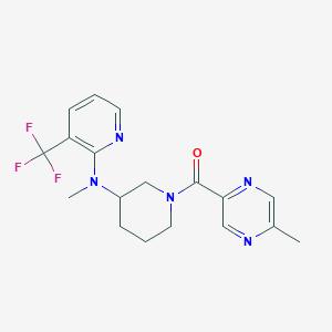 N-methyl-N-[1-(5-methylpyrazine-2-carbonyl)piperidin-3-yl]-3-(trifluoromethyl)pyridin-2-amine