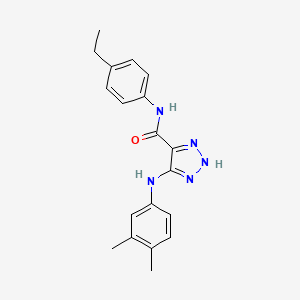 molecular formula C19H21N5O B6462286 5-[(3,4-dimethylphenyl)amino]-N-(4-ethylphenyl)-1H-1,2,3-triazole-4-carboxamide CAS No. 2548990-28-7