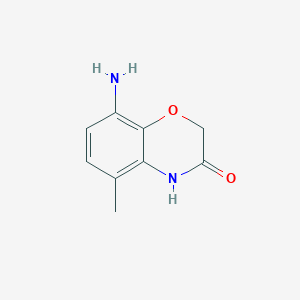 molecular formula C9H10N2O2 B064623 8-Amino-5-methyl-2H-benzo[B][1,4]oxazin-3(4H)-one CAS No. 179863-45-7