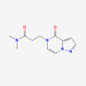 N,N-dimethyl-3-{4-oxo-4H,5H-pyrazolo[1,5-a]pyrazin-5-yl}propanamide