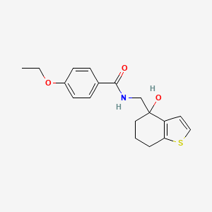 molecular formula C18H21NO3S B6462327 4-ethoxy-N-[(4-hydroxy-4,5,6,7-tetrahydro-1-benzothiophen-4-yl)methyl]benzamide CAS No. 2548994-56-3