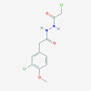 molecular formula C11H12Cl2N2O3 B6462332 2-(3-chloro-4-methoxyphenyl)-N'-(2-chloroacetyl)acetohydrazide CAS No. 2549003-38-3