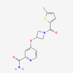 4-{[1-(5-methylthiophene-2-carbonyl)azetidin-3-yl]oxy}pyridine-2-carboxamide