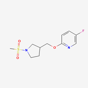 5-fluoro-2-[(1-methanesulfonylpyrrolidin-3-yl)methoxy]pyridine