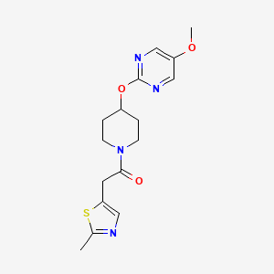 1-{4-[(5-methoxypyrimidin-2-yl)oxy]piperidin-1-yl}-2-(2-methyl-1,3-thiazol-5-yl)ethan-1-one