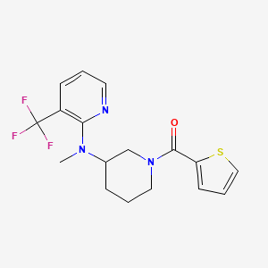 molecular formula C17H18F3N3OS B6462439 N-methyl-N-[1-(thiophene-2-carbonyl)piperidin-3-yl]-3-(trifluoromethyl)pyridin-2-amine CAS No. 2548995-03-3