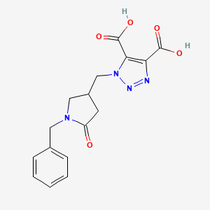 1-[(1-benzyl-5-oxopyrrolidin-3-yl)methyl]-1H-1,2,3-triazole-4,5-dicarboxylic acid