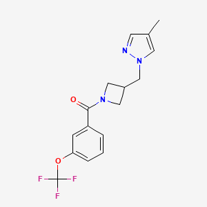 4-methyl-1-({1-[3-(trifluoromethoxy)benzoyl]azetidin-3-yl}methyl)-1H-pyrazole