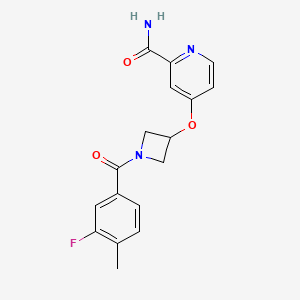4-{[1-(3-fluoro-4-methylbenzoyl)azetidin-3-yl]oxy}pyridine-2-carboxamide