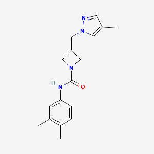 N-(3,4-dimethylphenyl)-3-[(4-methyl-1H-pyrazol-1-yl)methyl]azetidine-1-carboxamide