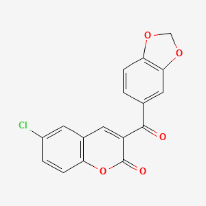 3-(2H-1,3-benzodioxole-5-carbonyl)-6-chloro-2H-chromen-2-one