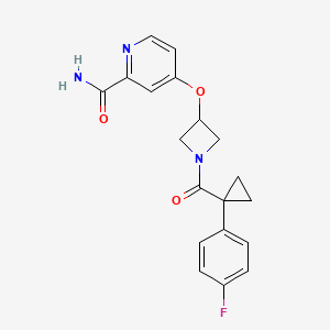 4-({1-[1-(4-fluorophenyl)cyclopropanecarbonyl]azetidin-3-yl}oxy)pyridine-2-carboxamide
