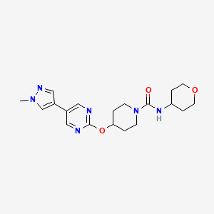 4-{[5-(1-methyl-1H-pyrazol-4-yl)pyrimidin-2-yl]oxy}-N-(oxan-4-yl)piperidine-1-carboxamide