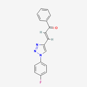 molecular formula C17H12FN3O B6462514 (2E)-3-[1-(4-fluorophenyl)-1H-1,2,3-triazol-4-yl]-1-phenylprop-2-en-1-one CAS No. 2549133-08-4