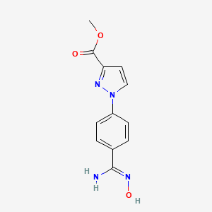 methyl 1-{4-[(Z)-N'-hydroxycarbamimidoyl]phenyl}-1H-pyrazole-3-carboxylate