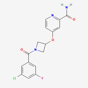 4-{[1-(3-chloro-5-fluorobenzoyl)azetidin-3-yl]oxy}pyridine-2-carboxamide