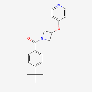 molecular formula C19H22N2O2 B6462538 4-{[1-(4-tert-butylbenzoyl)azetidin-3-yl]oxy}pyridine CAS No. 2549010-81-1