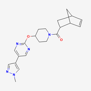 2-[(1-{bicyclo[2.2.1]hept-5-ene-2-carbonyl}piperidin-4-yl)oxy]-5-(1-methyl-1H-pyrazol-4-yl)pyrimidine