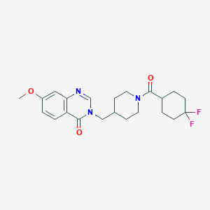 3-{[1-(4,4-difluorocyclohexanecarbonyl)piperidin-4-yl]methyl}-7-methoxy-3,4-dihydroquinazolin-4-one