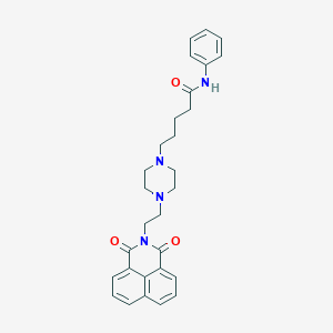 molecular formula C29H32N4O3 B6462595 5-[4-(2-{2,4-dioxo-3-azatricyclo[7.3.1.0^{5,13}]trideca-1(13),5,7,9,11-pentaen-3-yl}ethyl)piperazin-1-yl]-N-phenylpentanamide CAS No. 2548978-47-6