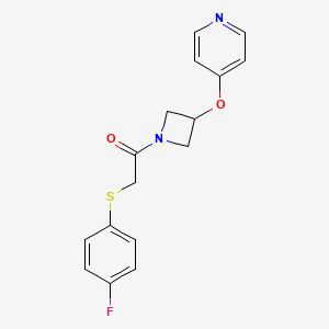 molecular formula C16H15FN2O2S B6462617 2-[(4-fluorophenyl)sulfanyl]-1-[3-(pyridin-4-yloxy)azetidin-1-yl]ethan-1-one CAS No. 2549022-32-2