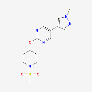 2-[(1-methanesulfonylpiperidin-4-yl)oxy]-5-(1-methyl-1H-pyrazol-4-yl)pyrimidine