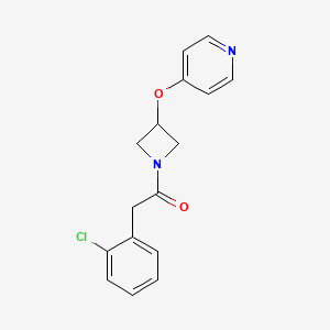 molecular formula C16H15ClN2O2 B6462644 2-(2-chlorophenyl)-1-[3-(pyridin-4-yloxy)azetidin-1-yl]ethan-1-one CAS No. 2549022-83-3