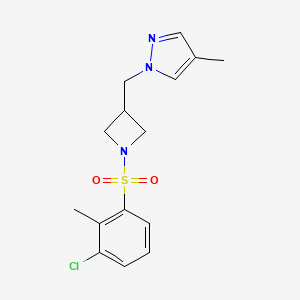 1-{[1-(3-chloro-2-methylbenzenesulfonyl)azetidin-3-yl]methyl}-4-methyl-1H-pyrazole