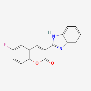 molecular formula C16H9FN2O2 B6462684 3-(1H-1,3-benzodiazol-2-yl)-6-fluoro-2H-chromen-2-one CAS No. 2549066-36-4