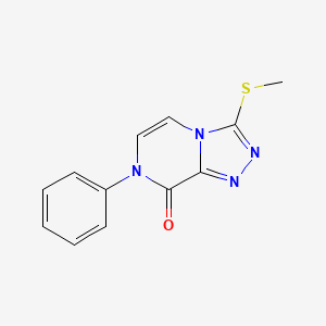 3-(methylsulfanyl)-7-phenyl-7H,8H-[1,2,4]triazolo[4,3-a]pyrazin-8-one