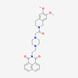 3-(2-{4-[2-(6,7-dimethoxy-1,2,3,4-tetrahydroisoquinolin-2-yl)-2-oxoethyl]piperazin-1-yl}ethyl)-3-azatricyclo[7.3.1.0^{5,13}]trideca-1(13),5,7,9,11-pentaene-2,4-dione