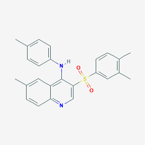 3-(3,4-dimethylbenzenesulfonyl)-6-methyl-N-(4-methylphenyl)quinolin-4-amine