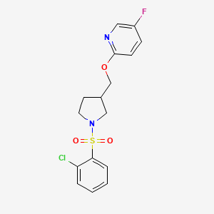 2-{[1-(2-chlorobenzenesulfonyl)pyrrolidin-3-yl]methoxy}-5-fluoropyridine