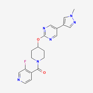 2-{[1-(3-fluoropyridine-4-carbonyl)piperidin-4-yl]oxy}-5-(1-methyl-1H-pyrazol-4-yl)pyrimidine