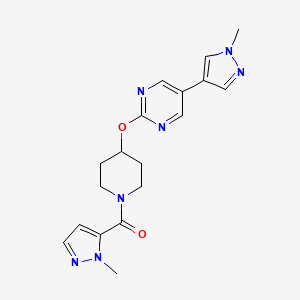 5-(1-methyl-1H-pyrazol-4-yl)-2-{[1-(1-methyl-1H-pyrazole-5-carbonyl)piperidin-4-yl]oxy}pyrimidine