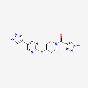 5-(1-methyl-1H-pyrazol-4-yl)-2-{[1-(1-methyl-1H-pyrazole-4-carbonyl)piperidin-4-yl]oxy}pyrimidine