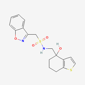 1-(1,2-benzoxazol-3-yl)-N-[(4-hydroxy-4,5,6,7-tetrahydro-1-benzothiophen-4-yl)methyl]methanesulfonamide