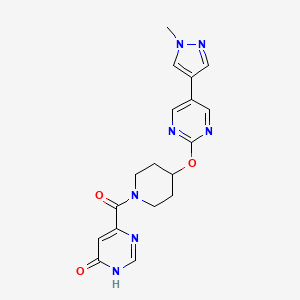 6-(4-{[5-(1-methyl-1H-pyrazol-4-yl)pyrimidin-2-yl]oxy}piperidine-1-carbonyl)pyrimidin-4-ol