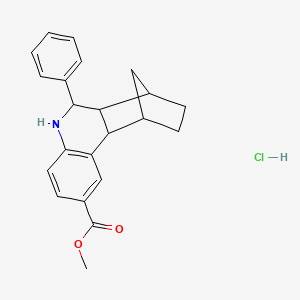 molecular formula C22H24ClNO2 B6462796 methyl 10-phenyl-9-azatetracyclo[10.2.1.0^{2,11}.0^{3,8}]pentadeca-3,5,7-triene-5-carboxylate hydrochloride CAS No. 2548988-49-2