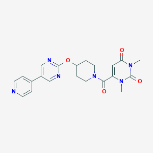 1,3-dimethyl-6-(4-{[5-(pyridin-4-yl)pyrimidin-2-yl]oxy}piperidine-1-carbonyl)-1,2,3,4-tetrahydropyrimidine-2,4-dione